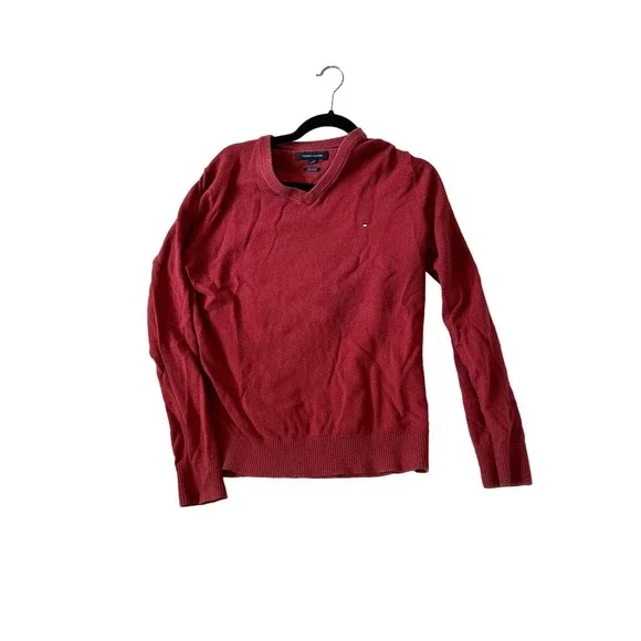 Tommy Hilfiger Red Crewneck Sweater Mens S