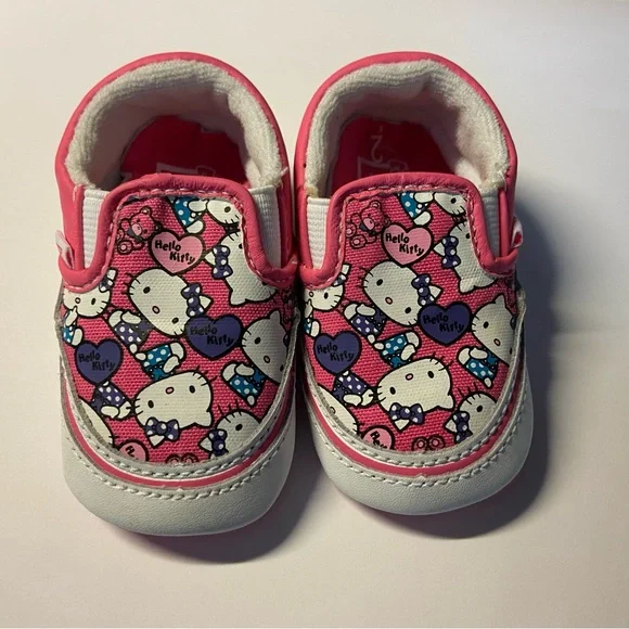 Vans Hello Kitty Pink and White Baby Walker Shoes