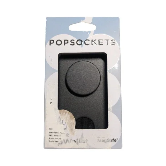 19-U‎ Popsockets Kick-Out PopWallet MagSafe Wallet Phone Grip/Stand - Black ⬇️