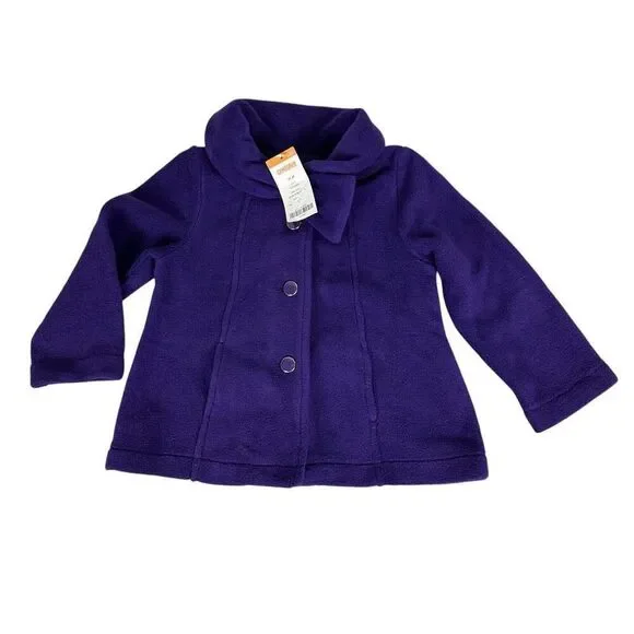 Gymboree Purple Bow Collar Coat 2T-3T