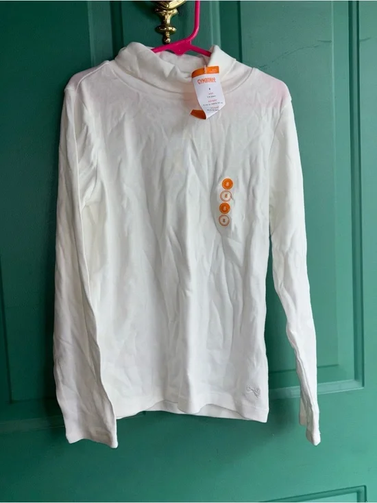 Gymboree small White Long Sleeve Turtleneck Top new