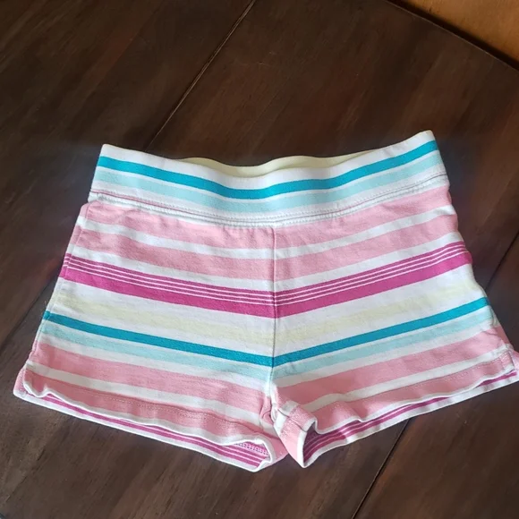 Gymboree Hop N Roll Striped Terry Girl's Shorts Sz 6