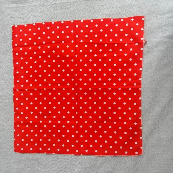 Vintage 50's  Ray Strauss all Polyester Rockabilly mid century scarf polka dot