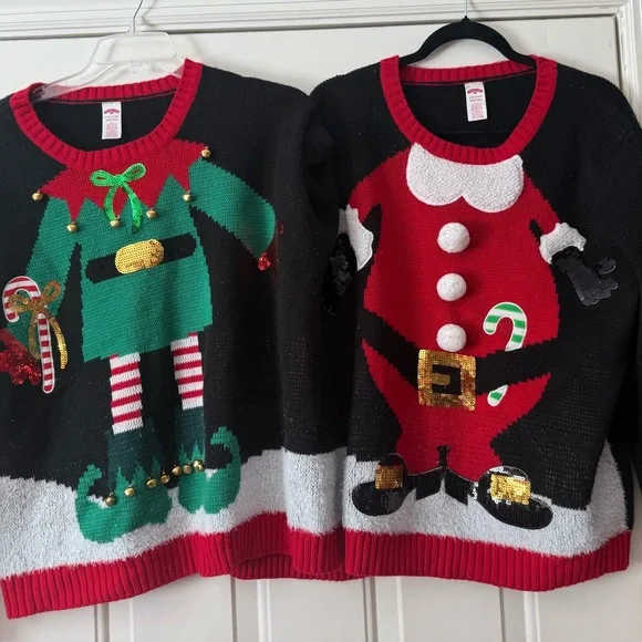 Holiday Time Red and Black Sweater
