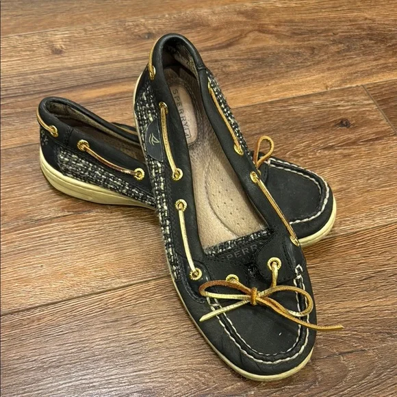 Sperry 8.5 size women’s Black and Tan Loafers with Non-Slip Sole