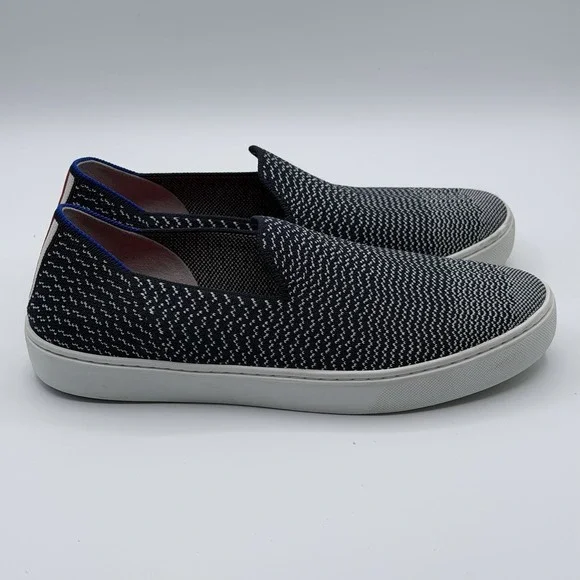 New Rothy's Blue White Maritime Gradient Slip-On Sneakers US 9.5