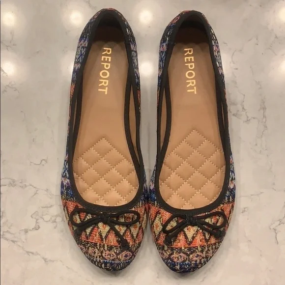 Report ‘Marbles’ Multi Colored Flats Size 9