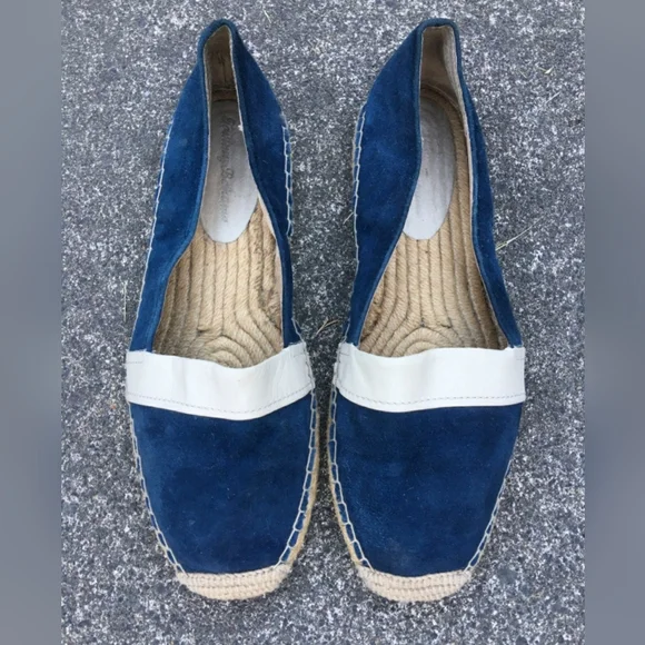 Tommy Bahama Blue White Slip on Loafers Size 9