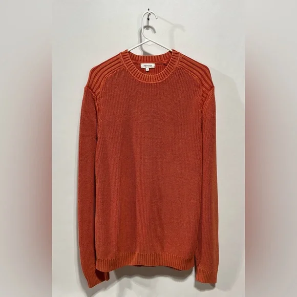 Tyler Boe Men's Burnt Orange 100% Cotton Crewneck Sweater‎