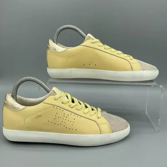 NEW Sam Edelman Girls Aubrie Sneakers Yellow/Silver Size 3M