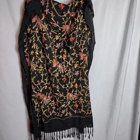 Embroidered scarf