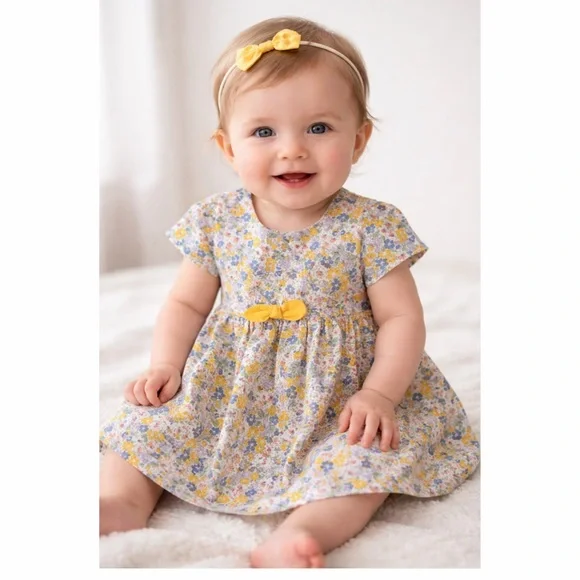 OshKosh‎ B’gosh 12M Floral Dress w/ Bloomers NWT