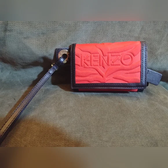 Kenzo Red and Black Wallet