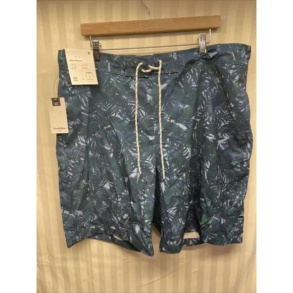Goodfellow & Co Mens Blue multi tropical board shorts 9