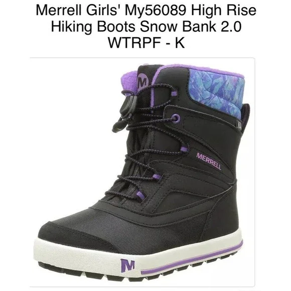 Merrell Girls High Rise Hiking Boots Snow Bank 2.0  Us 4 Y, Eu 35 WTRPF