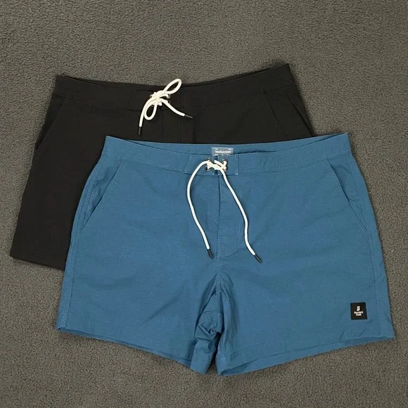 Set of 2 Standard Cloth Board Shorts Mens 2XL Blue Black 5