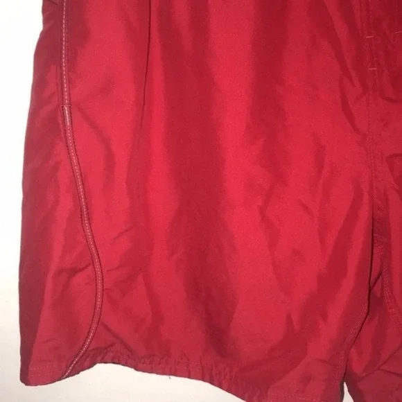 Vintage Nike Men's Quick Dry Elastic Waist Red Swim Trunks Size XL