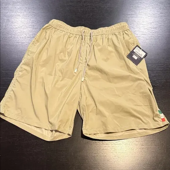 Beige Drawstring Shorts