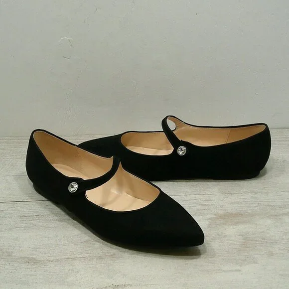 Nine West Retro Styled Pointed Toe Mary Jane Dressy Flats New with Tags