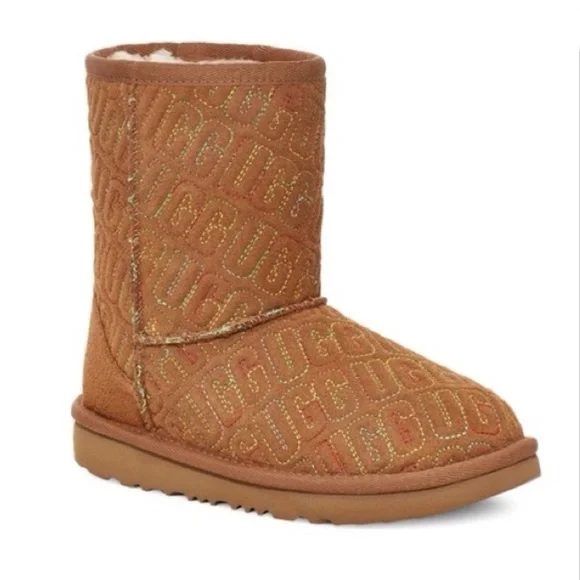 UGG Kids' Classic II Graphic Stitch Short Boot