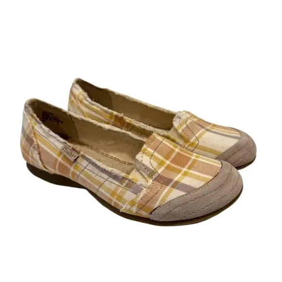 Mudd Women's Preform Plaid Flat Natural Size 6.5 NIB