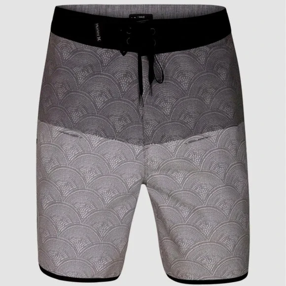 Hurley Board Shorts Mens Beachside Pescado Black/Gray 18