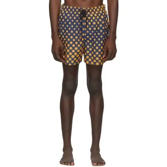 Solid & Striped Navy Orange Ombre Polka Dot The Classic Swim Trunks Size XXL