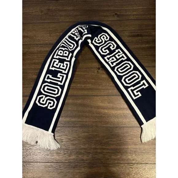 Solebury School Spartan Price Scarf Navy‎ White 52