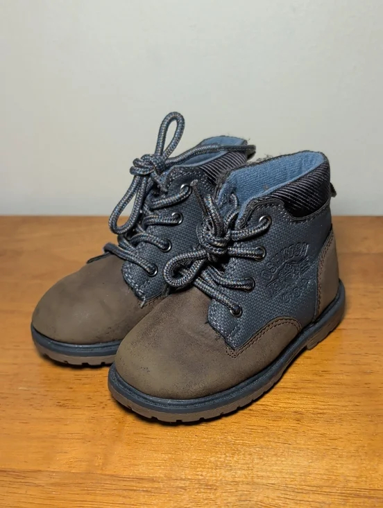Oshkosh B'Gosh Murphy Boots Brown Blue Lace-Up Toddler Boys Size 6