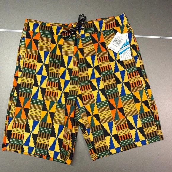 Fresh Prints Of Bel Air African Print Board Shorts Size Medium NWT!