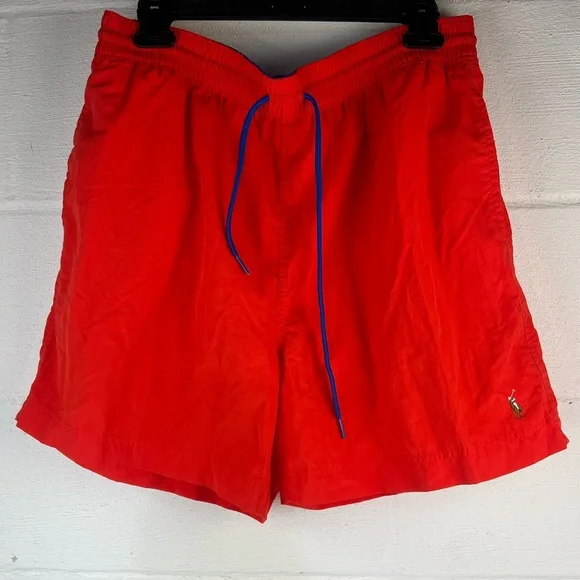 Polo Ralph Lauren Red Swim Trunks, Large