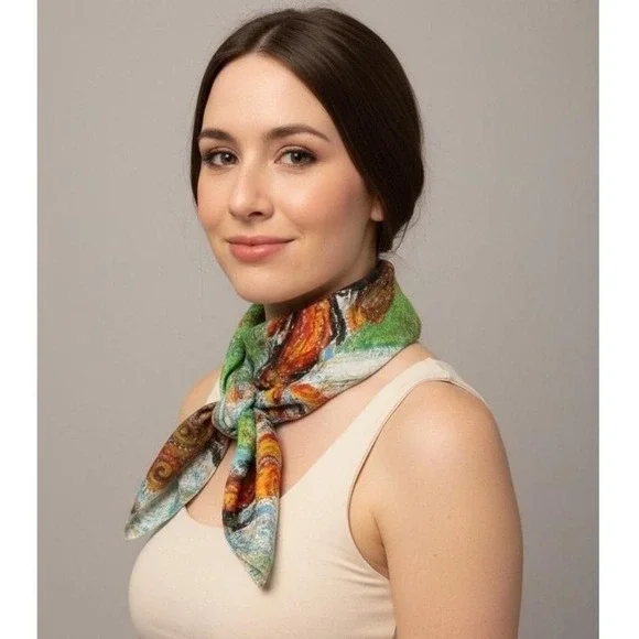 Bloodroot With Blood Chiffon Scarf (Preorder) | Red Botanical Anatomy | Clinical