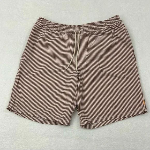 Quiksilver Waterman Collection Burgundy White Striped Swim Trunks Board Short XL