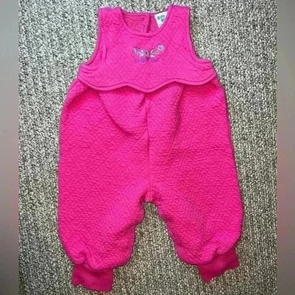OSHKOSH BGOSH VINTAGE PINK OVERALLS 18MONTHS