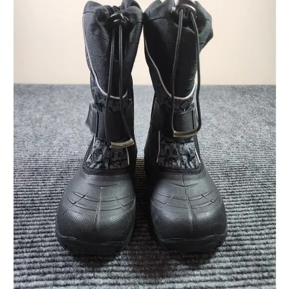 Kodiak Childrens Size 13 Black Winter Snow Boots Water Resistant Winterwear
