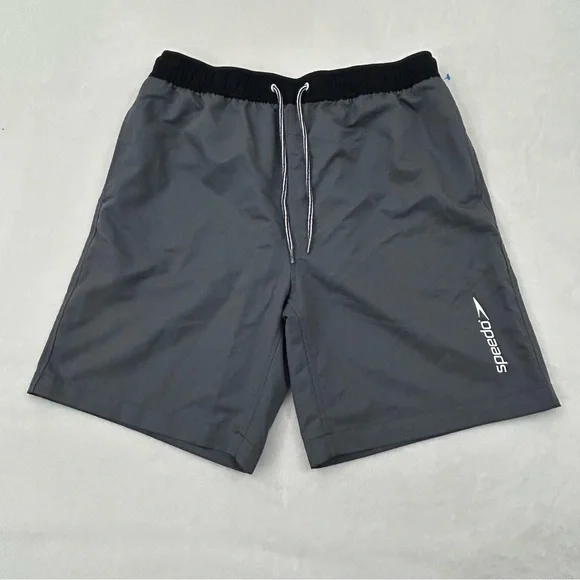 Speedo Athletic Volley Beach Pool Gray Swim Trunks Board Shorts Men’s Size XL