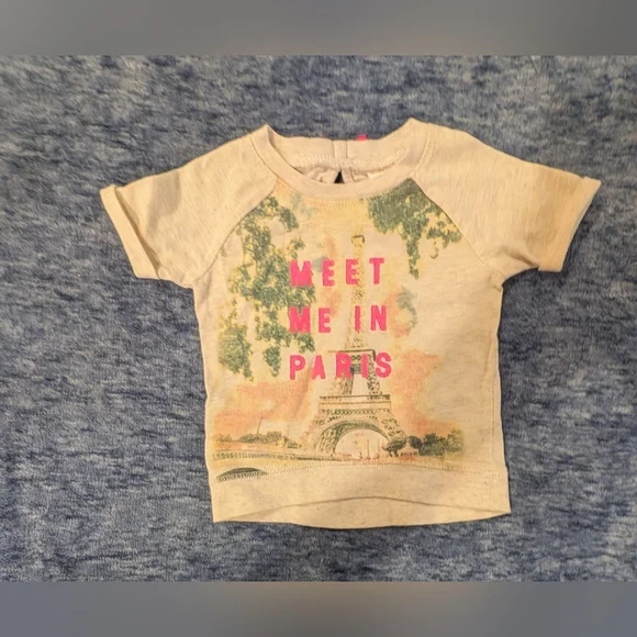 OshKosh B'gosh 6M Beige Paris Graphic Tee