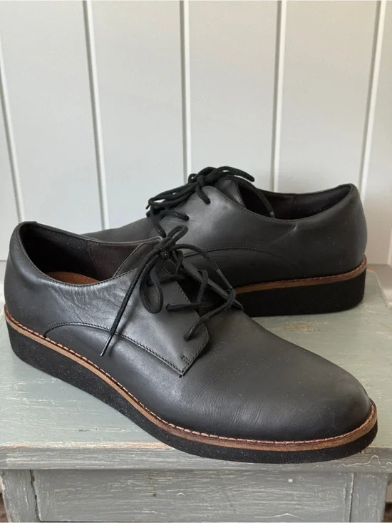 Softwalk Women's Willis Oxford Black Shoes Size 9.5N