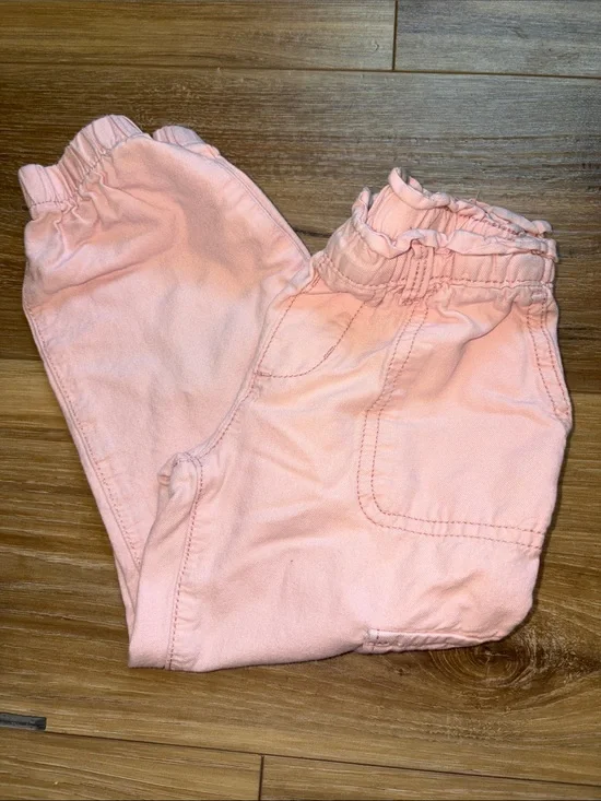 OshKosh B'gosh Light Pink Ruffle-Waist Jogger Pants