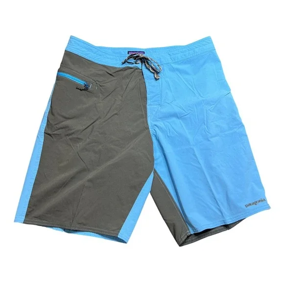 Patagonia Men's 36 Stretch Wavefarer Board Shorts Swim‎ Trunks Skipper Blue 21