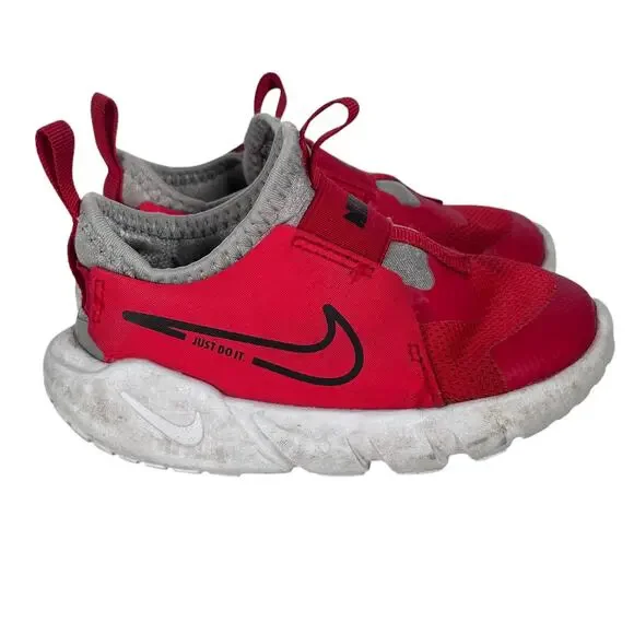 Nike Flex Runner 2 Baby Toddler Sneakers Size 7C Red Logo Slip On‎ DJ6039-607