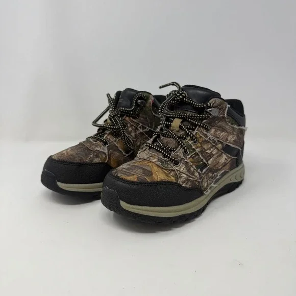 Ozark Trail Boys Realtree Edge Camo Hiking Boots Brown Black Size 1 YOT45CJ517