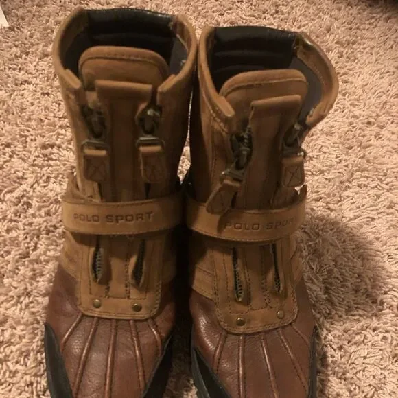 Polo sport conquest hi tops boots sz 4.5