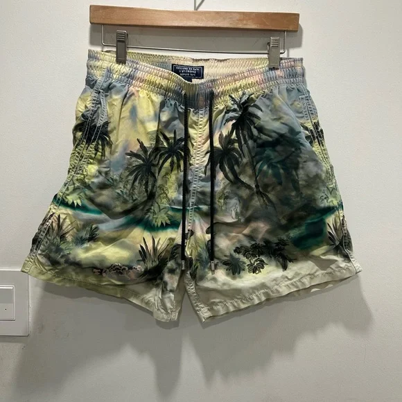 Vilebrequin x palm angles tropical swimming trunks