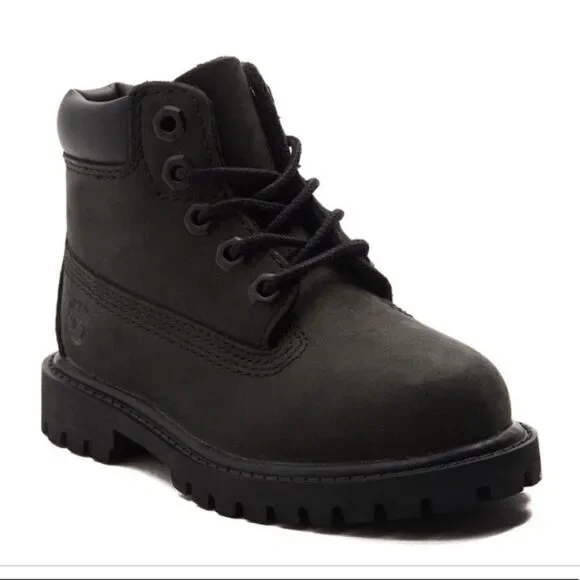 Timberland Black Nubuck Leather Boots Sz 9