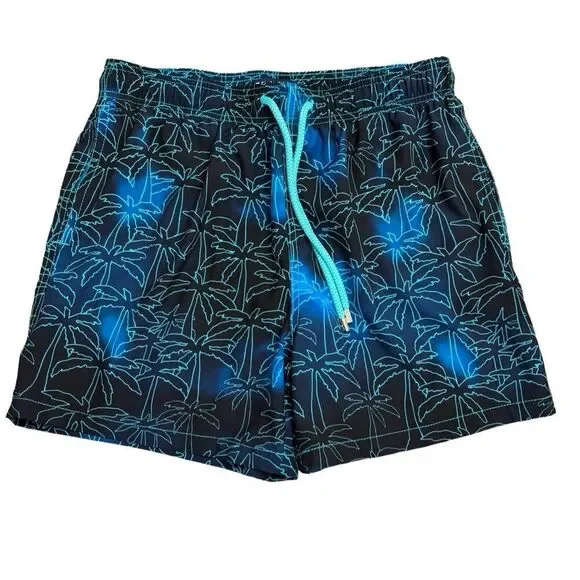 Capelle Miami Foggy Palms Board Shorts Men’s Large Swim Trunks w/Carry Bag