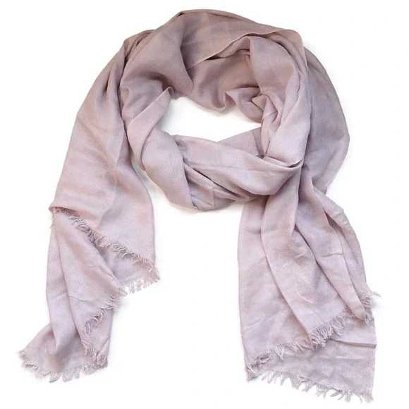 Lord Taylor Modal Cashmere Blend Lightweight Scarf Shawl Lavender‎ Fringed