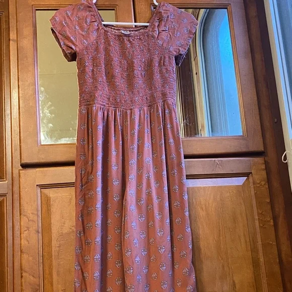 OshKosh B'gosh Terracotta Smocked Jumper 12/12A Academia Summer Fall