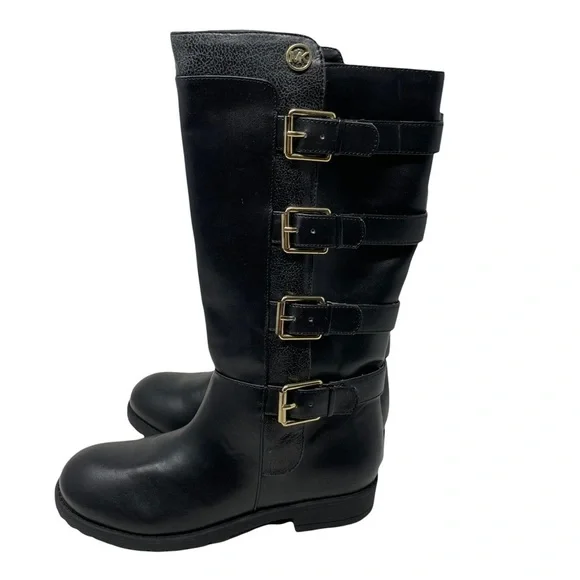 Michael kors Dhalia Reece buckle black boots‎ size 4 (girls)