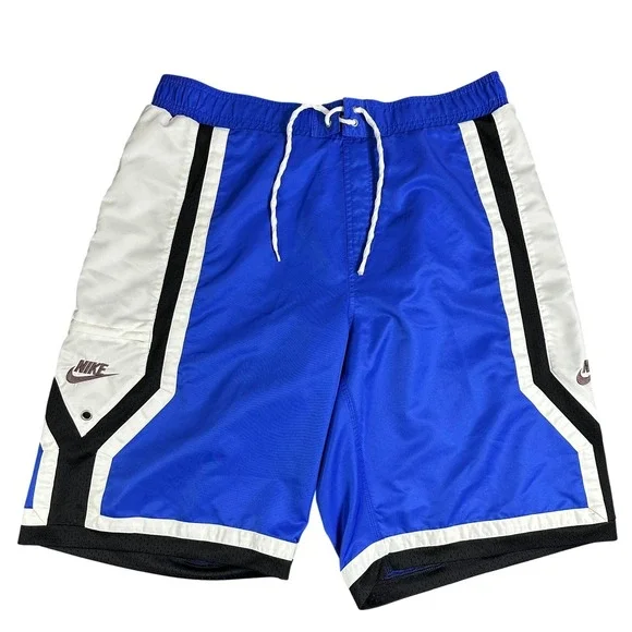 Vintage‎ Nike Mens Large Travis Scott Mini Swoosh Color Block Shorts Blue